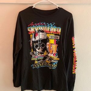 Black Star Wars long sleeve tee. Size small/medium. Worn once.